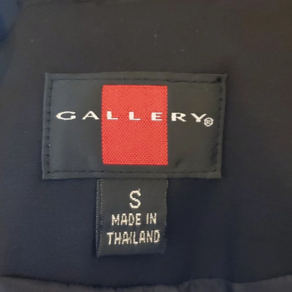 GALLERY JACKET COAT S Black Button Down Belt - Picture 6 of 6